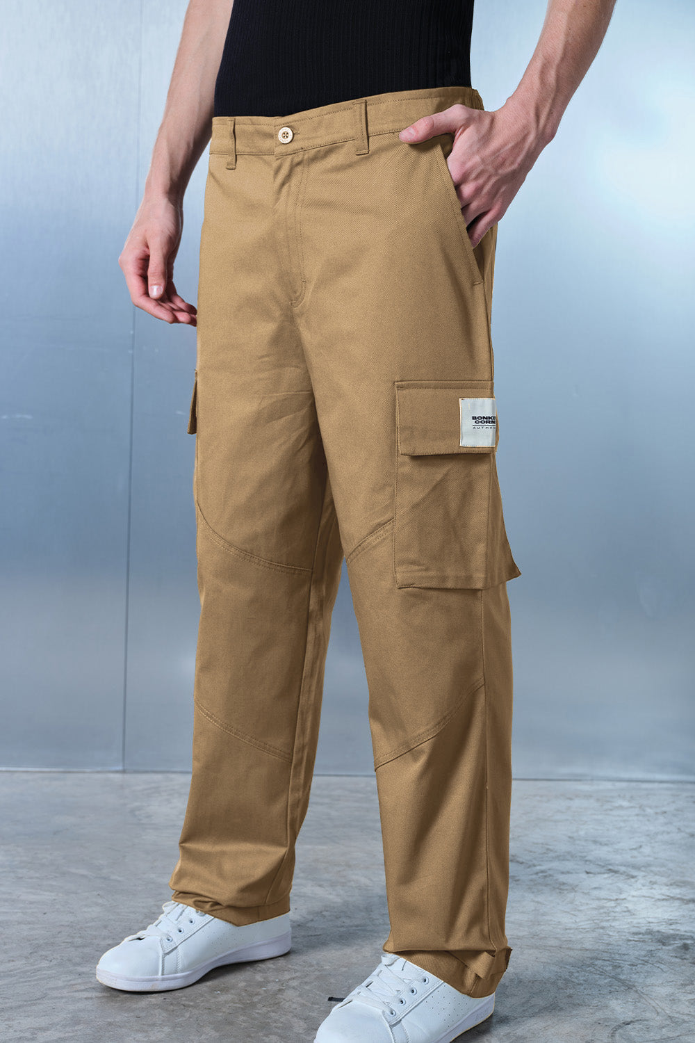 Khaki Cargo With Utility Pockets