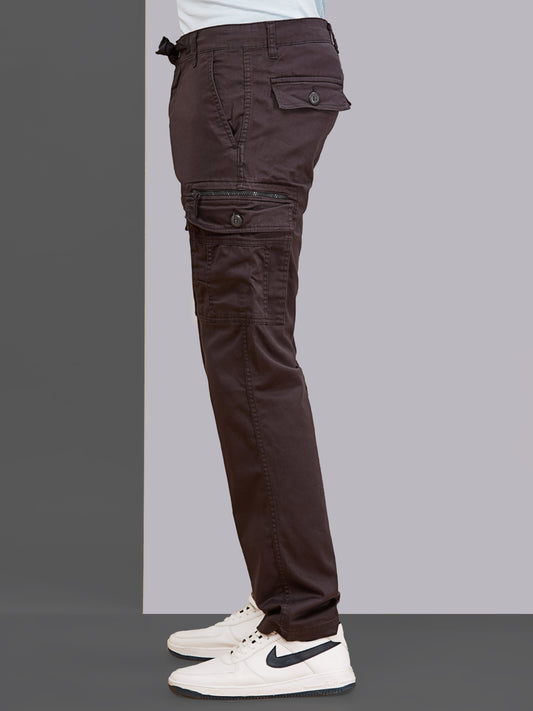 Zip Pocket Stretchable Grey Cargo