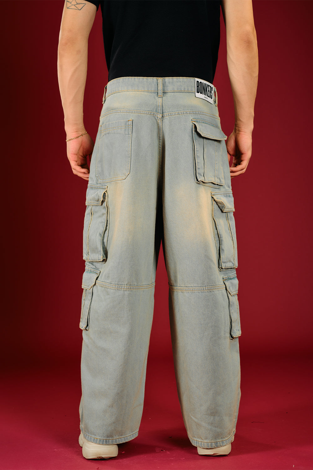 Yellowish Blue Denim Cargo