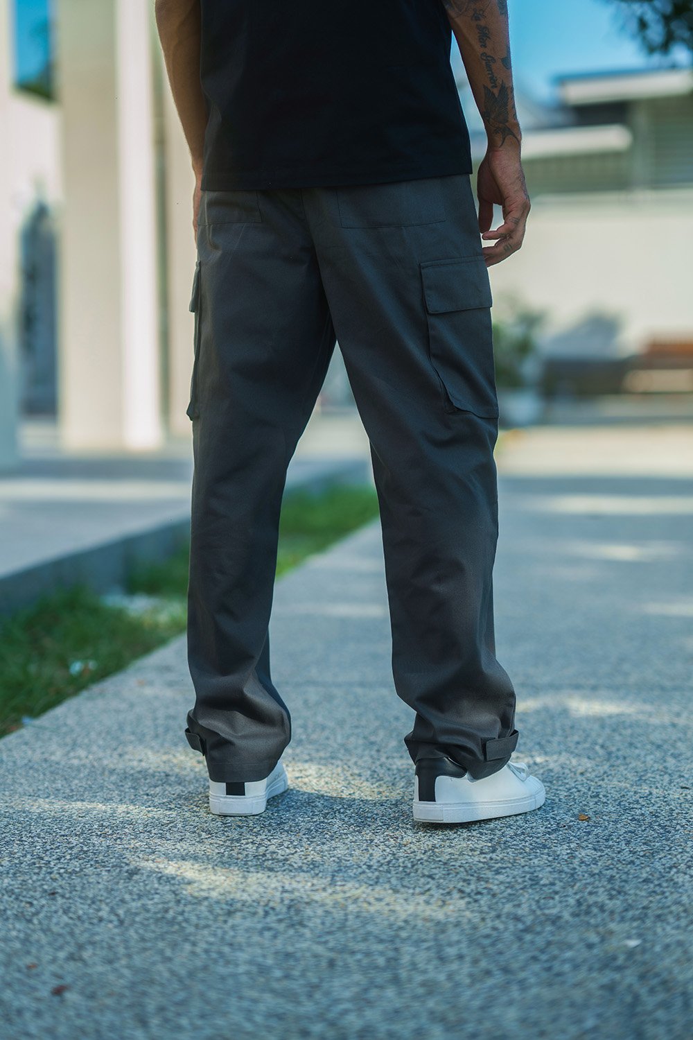 Grey Cargo With Utility Pockets