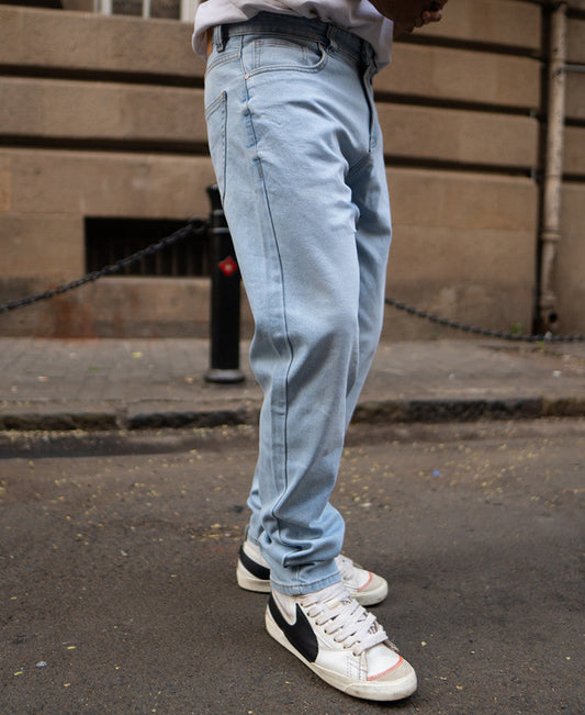 Ice Blue Regular Fit Denim Jeans