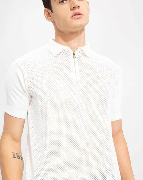 Premium Ribbed Polo T-Shirt for Men | Stylish & Comfortable