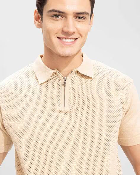 Premium Ribbed Polo T-Shirt for Men | Stylish & Comfortable