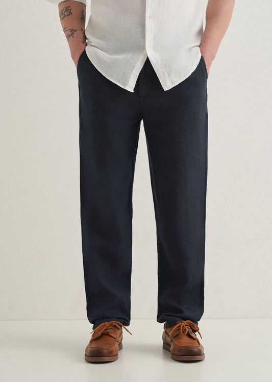 Admiral Blue Linen Pant