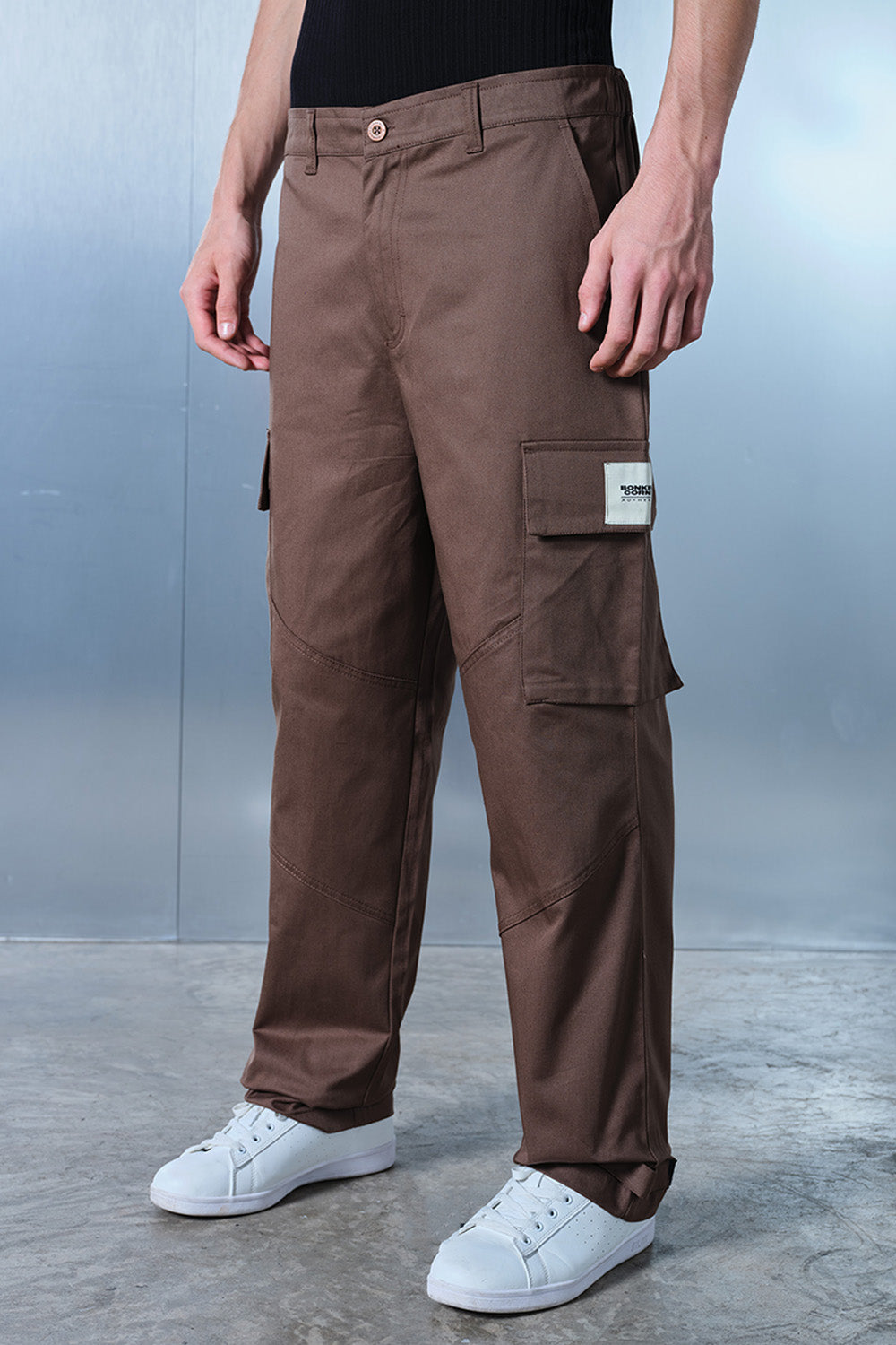 Chocolate Brown Cargo With Utility Pockets