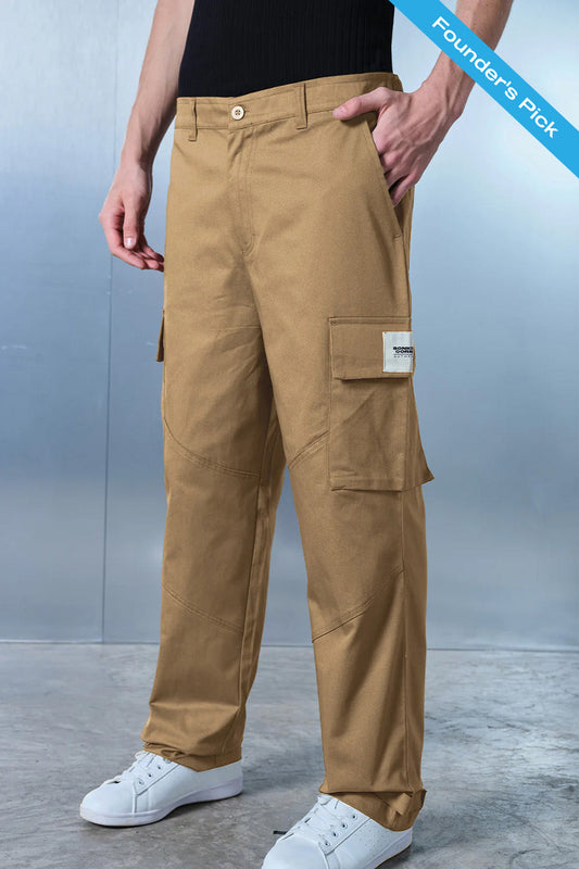 Khaki Cargo With Utility Pockets